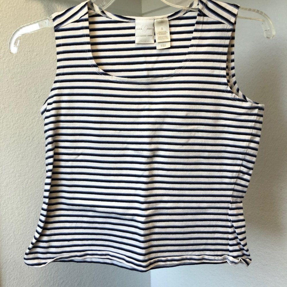 Emma James Liz Claiborne striped stretch tank